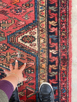 3'11 x 11' Vintage Tribal Runner #2180 / 4x11 Vintage Runner - Blue Parakeet Rugs