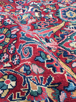 8'8 x 11'10 antique Persian Mahal / Large vintage rug (#1155) - Blue Parakeet Rugs