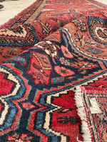 3'11 x 11' Vintage Tribal Runner #2180 / 4x11 Vintage Runner - Blue Parakeet Rugs