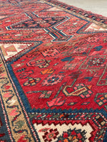 3'11 x 11' Vintage Tribal Runner #2180 / 4x11 Vintage Runner - Blue Parakeet Rugs