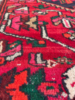 4'3 x 6'8 Vintage Hamadan rug #2181 / 4x7 Vintage Rug - Blue Parakeet Rugs