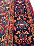 8'8 x 11'10 antique Persian Mahal / Large vintage rug (#1155) - Blue Parakeet Rugs