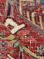 6'9 x 10' Antique Persian Heriz rug #2008 / 7x10 Vintage Rug - Blue Parakeet Rugs