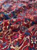 10'7 x 14'7 Antique Persian Mashhad rug #2561ML / 11x15 vintage rug - Blue Parakeet Rugs