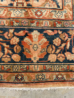 13' x 17'6 Antique Peach Persian Lilihan Rug #2505 / 13x17 vintage rug - Blue Parakeet Rugs