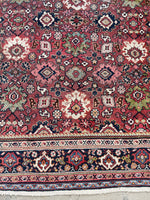 7'1 x 10'10 Antique Mahal rug #2184 / 7x11 Vintage Rug - Blue Parakeet Rugs