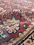 7'1 x 10'10 Antique Mahal rug #2184 / 7x11 Vintage Rug - Blue Parakeet Rugs