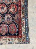 3'5 x 9'7 Antique Caucasian Shirvan rug #2010 / 3x10 Vintage Rug - Blue Parakeet Rugs