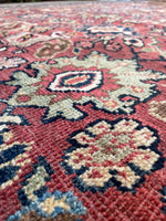 7'1 x 10'10 Antique Mahal rug #2184 / 7x11 Vintage Rug - Blue Parakeet Rugs