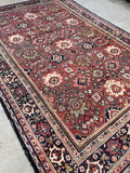 7'1 x 10'10 Antique Mahal rug #2184 / 7x11 Vintage Rug - Blue Parakeet Rugs
