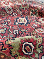 7'1 x 10'10 Antique Mahal rug #2184 / 7x11 Vintage Rug - Blue Parakeet Rugs