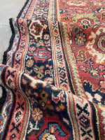 7'1 x 10'10 Antique Mahal rug #2184 / 7x11 Vintage Rug - Blue Parakeet Rugs