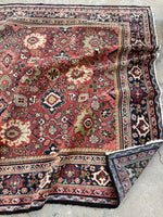 7'1 x 10'10 Antique Mahal rug #2184 / 7x11 Vintage Rug - Blue Parakeet Rugs