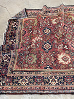 7'1 x 10'10 Antique Mahal rug #2184 / 7x11 Vintage Rug - Blue Parakeet Rugs