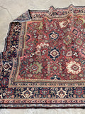 7'1 x 10'10 Antique Mahal rug #2184 / 7x11 Vintage Rug - Blue Parakeet Rugs