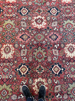 7'1 x 10'10 Antique Mahal rug #2184 / 7x11 Vintage Rug - Blue Parakeet Rugs