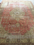9'2 x 13'4 worn Antique Turkish Rug (#1369) - Blue Parakeet Rugs