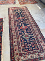 2'10 x 7'3 Antique Persian Skinny Runner #2599ML / vintage skinny runner - Blue Parakeet Rugs