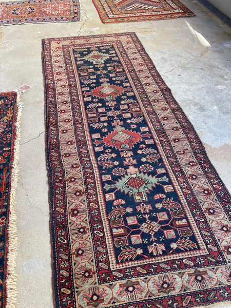 2'10 x 7'3 Antique Persian Skinny Runner #2599ML / vintage skinny runner - Blue Parakeet Rugs