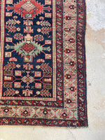 2'10 x 7'3 Antique Persian Skinny Runner #2599ML / vintage skinny runner - Blue Parakeet Rugs