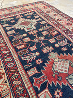 2'10 x 7'3 Antique Persian Skinny Runner #2599ML / vintage skinny runner - Blue Parakeet Rugs