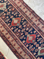 2'10 x 7'3 Antique Persian Skinny Runner #2599ML / vintage skinny runner - Blue Parakeet Rugs