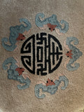 1'8'' Round Antique Peking Chinese Rug #2698 - Blue Parakeet Rugs