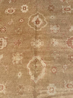 9'1 x 11'7 Heavy duty Vintage Turkish Oushak rug #2185 / 9x12 Vintage Rug - Blue Parakeet Rugs