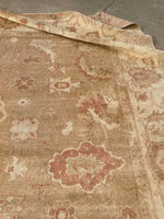9'1 x 11'7 Heavy duty Vintage Turkish Oushak rug #2185 / 9x12 Vintage Rug - Blue Parakeet Rugs