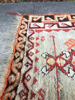 1'8 x 3'1 Antique Turkish Rug / small vintage rug / scatter rug - Blue Parakeet Rugs