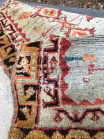 1'8 x 3'1 Antique Turkish Rug / small vintage rug / scatter rug - Blue Parakeet Rugs