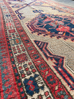 3'1 x 14'1 Antique Persian Camel Wool Runner #2349 - Blue Parakeet Rugs