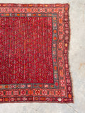 4'8 x 7'6 Antique Karabagh rug #2188ML / 5x8 Vintage Rug - Blue Parakeet Rugs