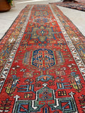 3’1 x 11’7 Antique tribal wool runner #376 / 3x12 Vintage runner - Blue Parakeet Rugs