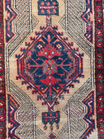 3'1 x 14'1 Antique Persian Camel Wool Runner #2349 - Blue Parakeet Rugs