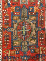 3’1 x 11’7 Antique tribal wool runner #376 / 3x12 Vintage runner - Blue Parakeet Rugs