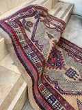 3'1 x 14'1 Antique Persian Camel Wool Runner #2349 - Blue Parakeet Rugs