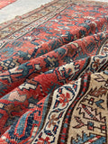 4'2 x 9'2 Antique worn Caucasian Kuba rug #2187ML / 4x9 Vintage Rug - Blue Parakeet Rugs