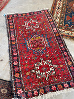 3x5 Vintage Persian Gharajeh Rug #1303-B - Blue Parakeet Rugs
