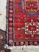 3x5 Vintage Persian Gharajeh Rug #1303-B - Blue Parakeet Rugs