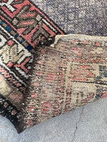 3'7 x 6'3 Antique Kurdish Lavander rug #2189ML / 4x6 Vintage Rug - Blue Parakeet Rugs