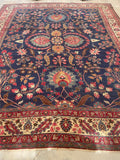10'4 x 13' Antique Persian rug #1838 / Large Vintage Rug / 10x13 Vintage Rug - Blue Parakeet Rugs