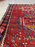 3x5 Vintage Persian Gharajeh Rug #1303-B - Blue Parakeet Rugs