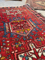 3x5 Vintage Persian Gharajeh Rug #1303-B - Blue Parakeet Rugs