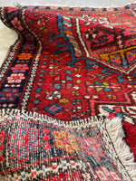3x5 Vintage Persian Gharajeh Rug #1303-B - Blue Parakeet Rugs