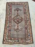 3'7 x 6'3 Antique Kurdish Lavander rug #2189ML / 4x6 Vintage Rug - Blue Parakeet Rugs