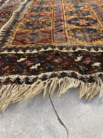 3'1 x 4'4 Antique Baluch Prayer rug #1172-A - Blue Parakeet Rugs