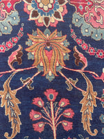 10'4 x 13' Antique Persian rug #1838 / Large Vintage Rug / 10x13 Vintage Rug - Blue Parakeet Rugs