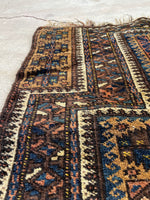3'1 x 4'4 Antique Baluch Prayer rug #1172-A - Blue Parakeet Rugs
