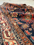 3'3 x 10' Antique Persian Malayer Runner #2191ML / 3x10 Vintage Runner - Blue Parakeet Rugs